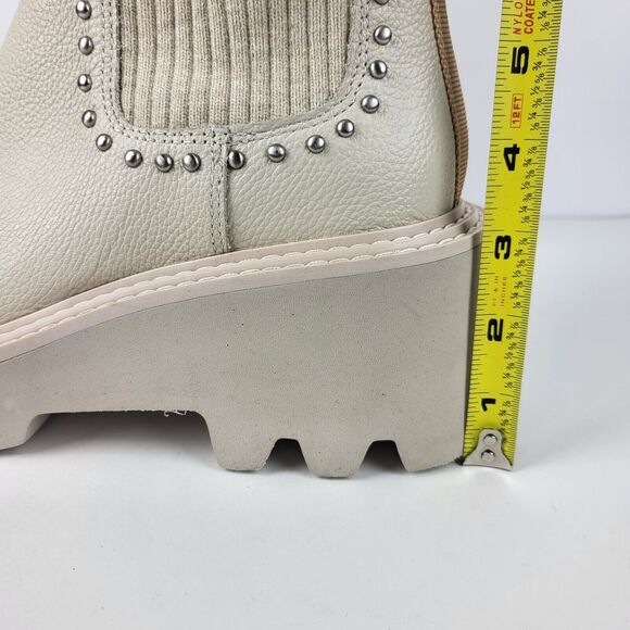 Dolce Vita Hoven H2O Studded Ivory Leather Boots size 9 - Picture 4 of 15
